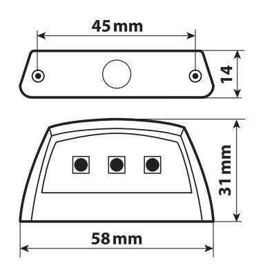 E-ion, luce targa a 3 Led Smd, 12V