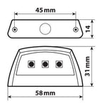 E-ion, luce targa a 3 Led Smd, 12V