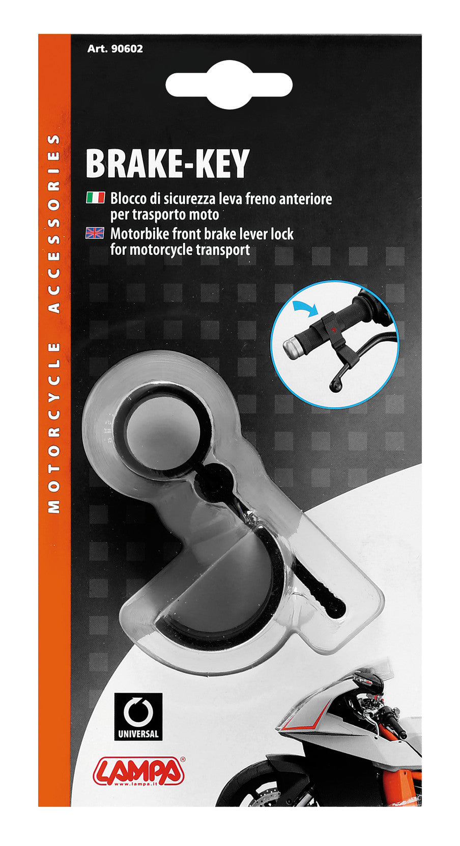 Brake-Key, blocco di sicurezza leva freno anteriore