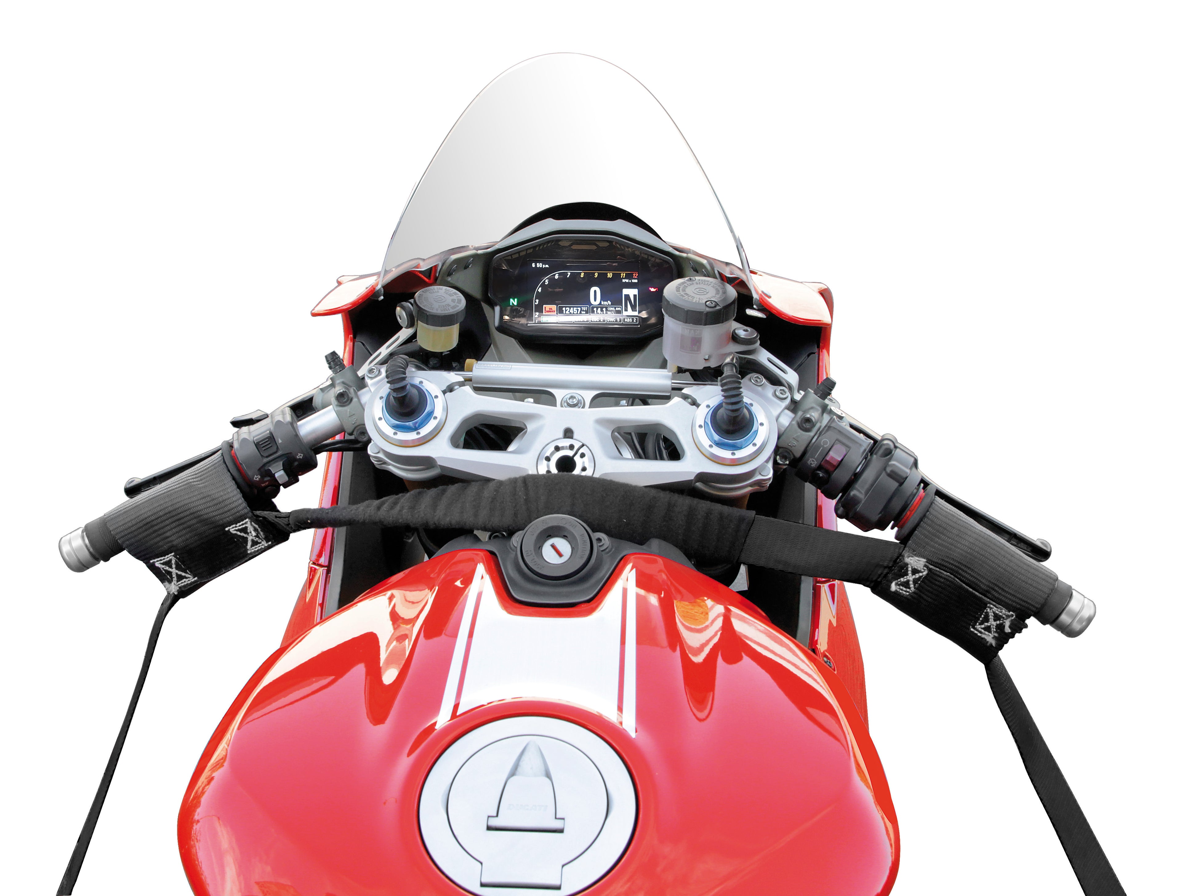 Handle-Cuffs, nastro tensore moto con presa manubrio