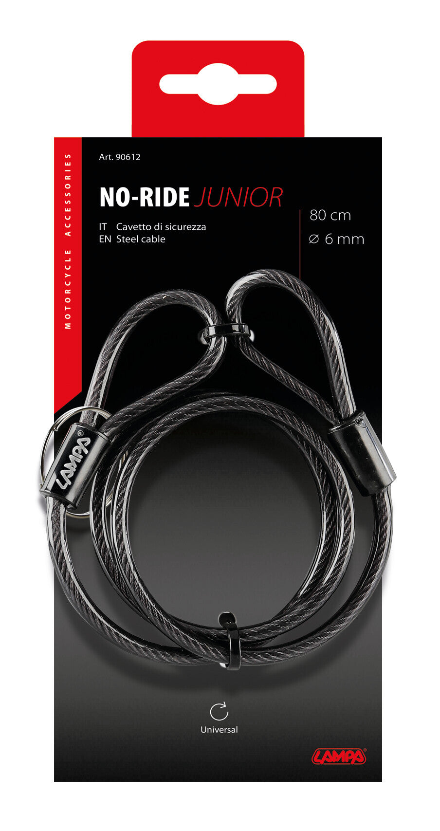 No-Ride Junior, cavetto di sicurezza Ø 6 mm - 80 cm