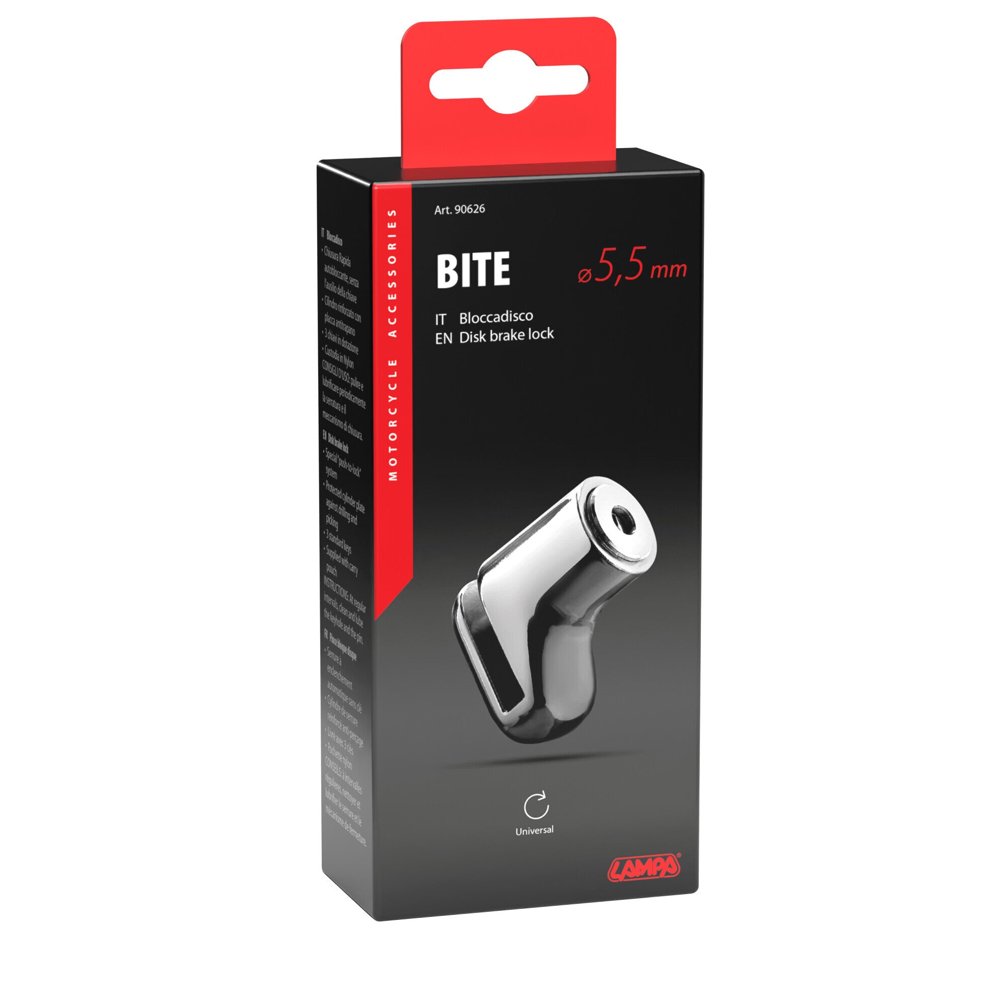 Bite, lucchetto bloccadisco - Perno Ø 5,5 mm