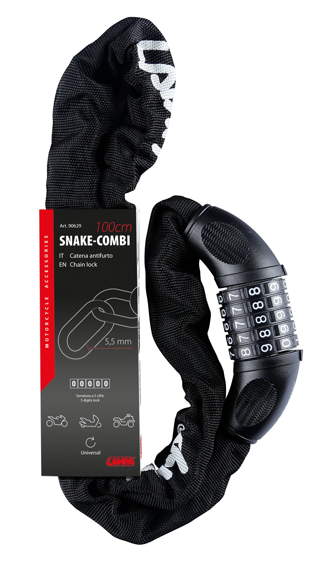 Snake-Combi, catena antifurto - 100 cm