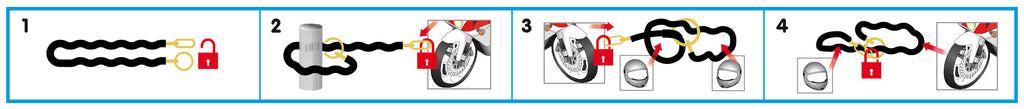 C-Lock 150R, catena antifurto - 150 cm