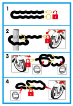 C-Lock 150R, catena antifurto - 150 cm
