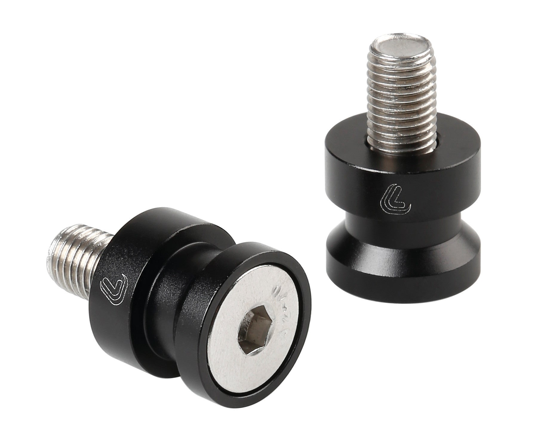 Coppia supporti cavalletto - M10x1,25 mm - Nero