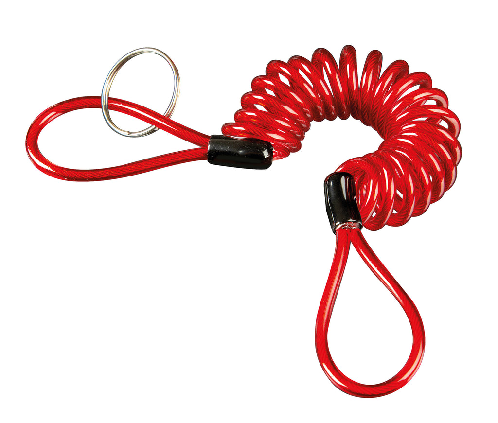 Reminder, cavetto di sicurezza a spirale - Rosso