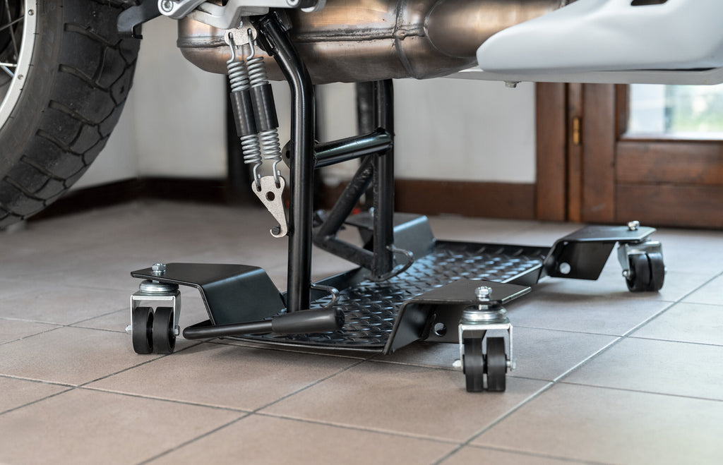 Carrello sposta moto per cavalletto centrale