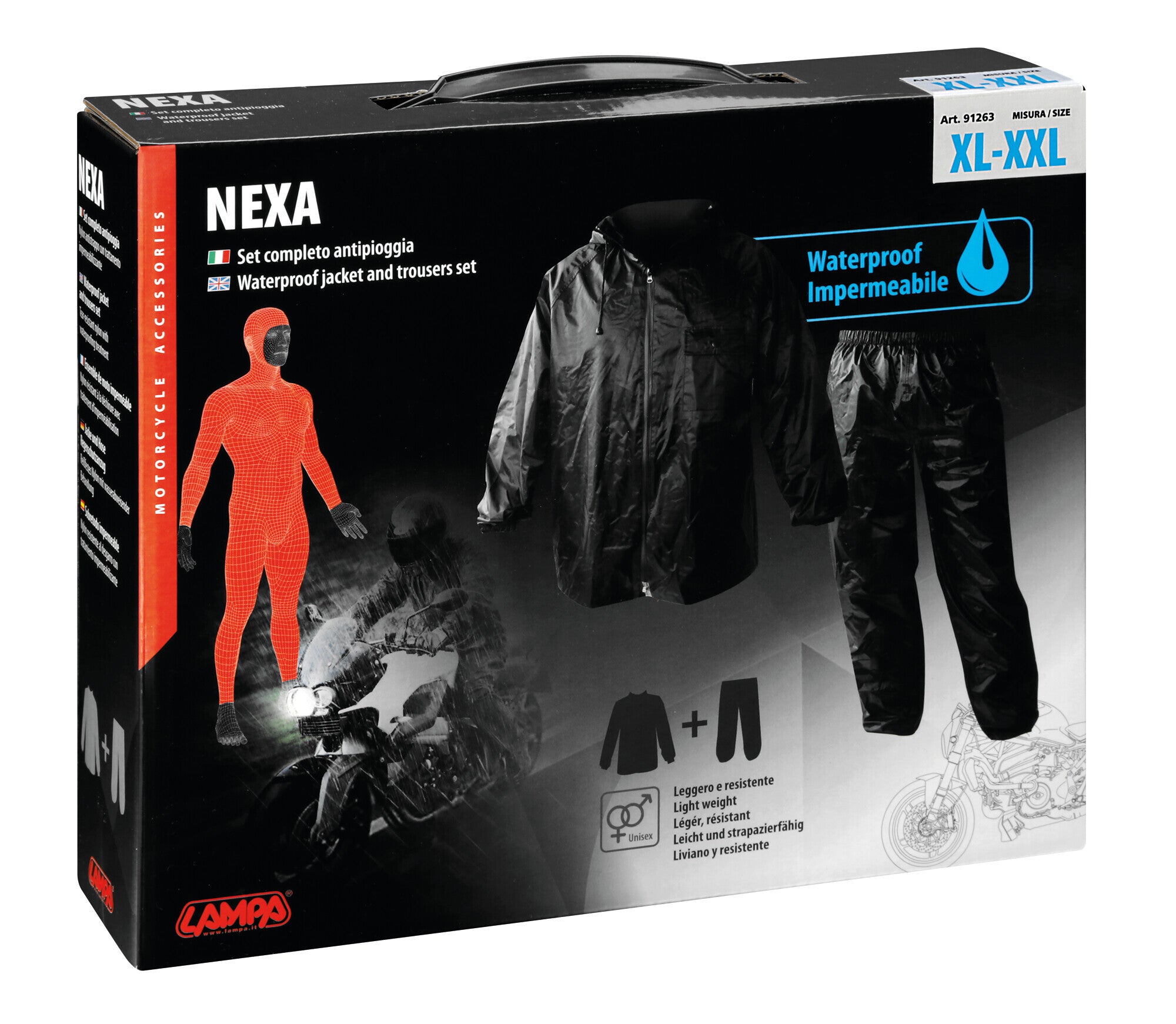 Nexa, completo antipioggia giacca e pantalone - 2 (XL-XXL)