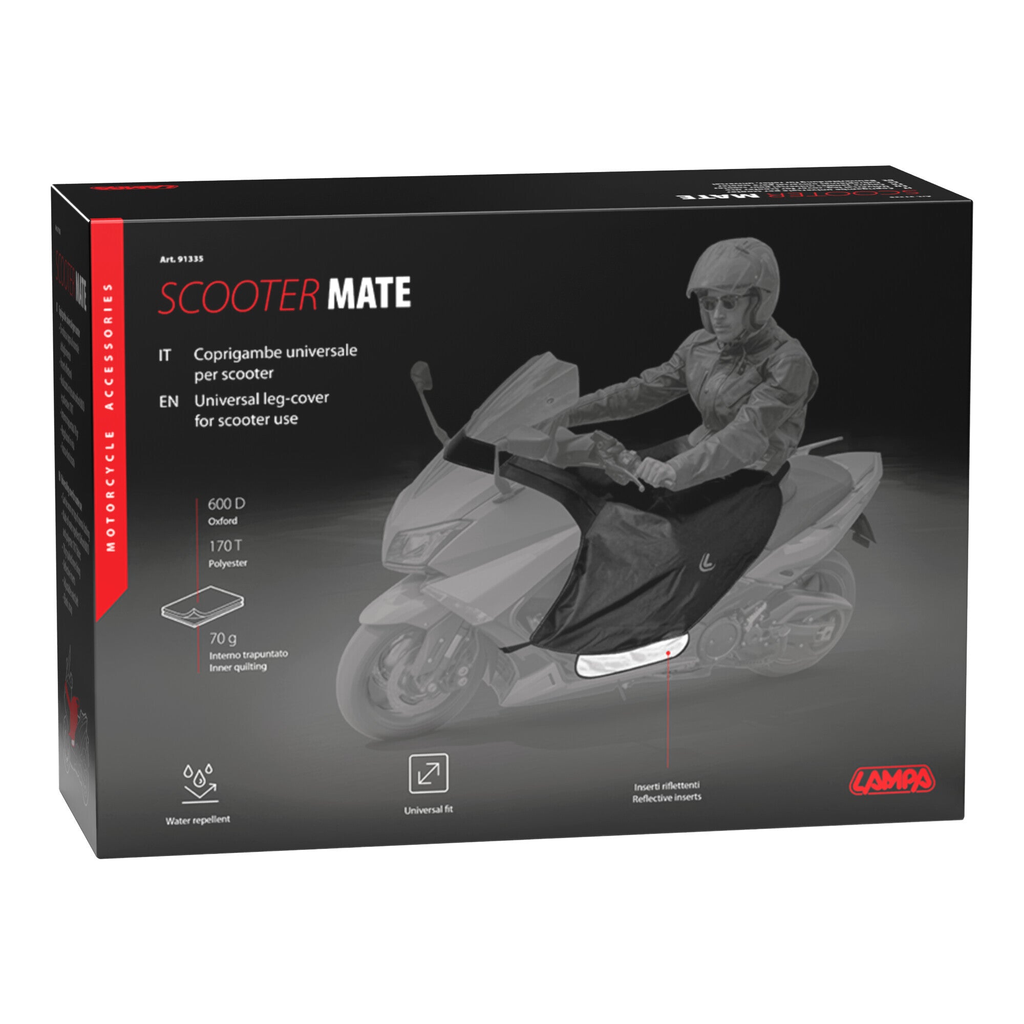 Scooter-Mate, coprigambe universale per scooter