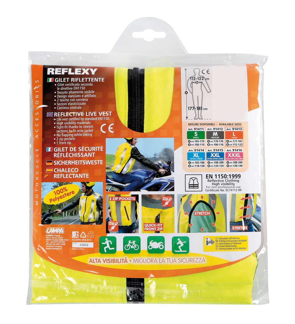 Reflexy, gilet riflettente - Giallo - XXL