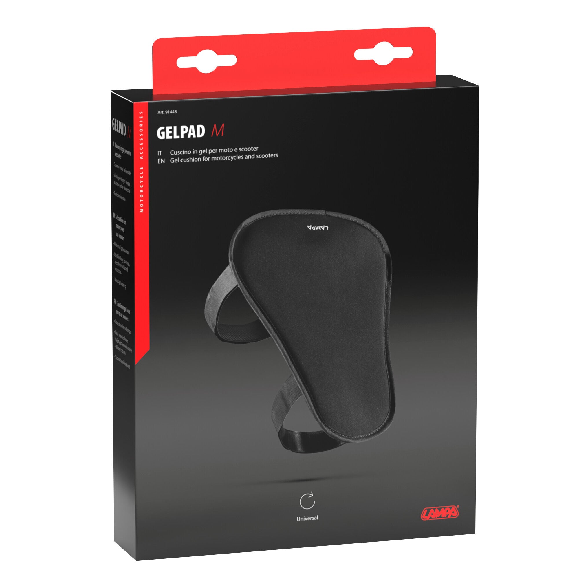 GelPad, cuscino in gel per moto e scooter - M - 27x22 cm