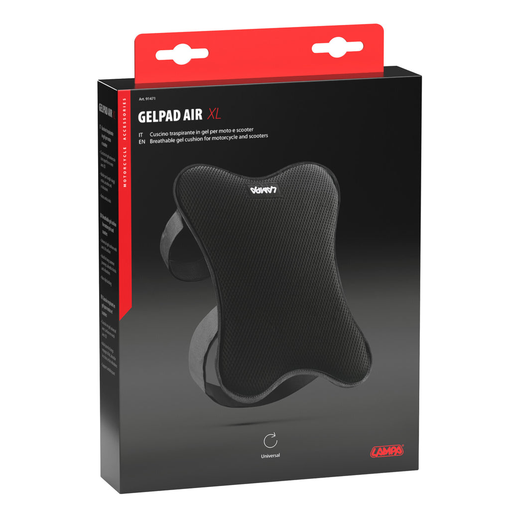 Gelpad Air, cuscino traspirante in gel per moto e scooter - XL - 27x32 mm