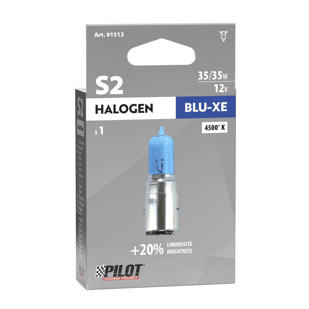 12V Lampada alogena Blu-Xe - S2 - 35/35W - BA20d - 1 pz - Scatola
