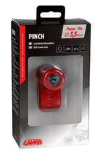 Pinch, lucchetto bloccadisco - Perno Ø 5,5 mm - Rosso