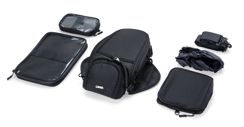 T-Voyager 4 in 1 Tank-Bag, borsa magnetica per serbatoio con kit 3 borselli intercambiabili