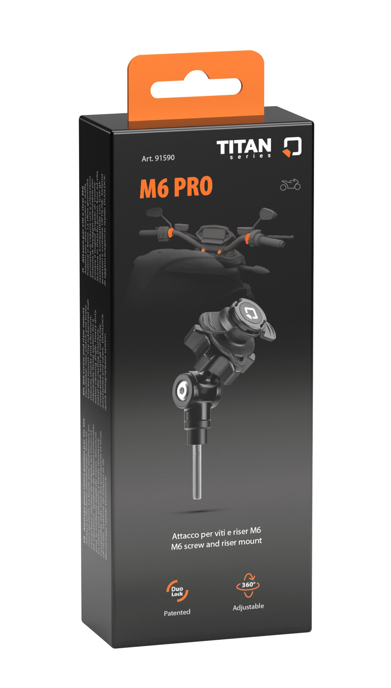 Titan M6 Pro, supporto con attacco per viti e riser M6