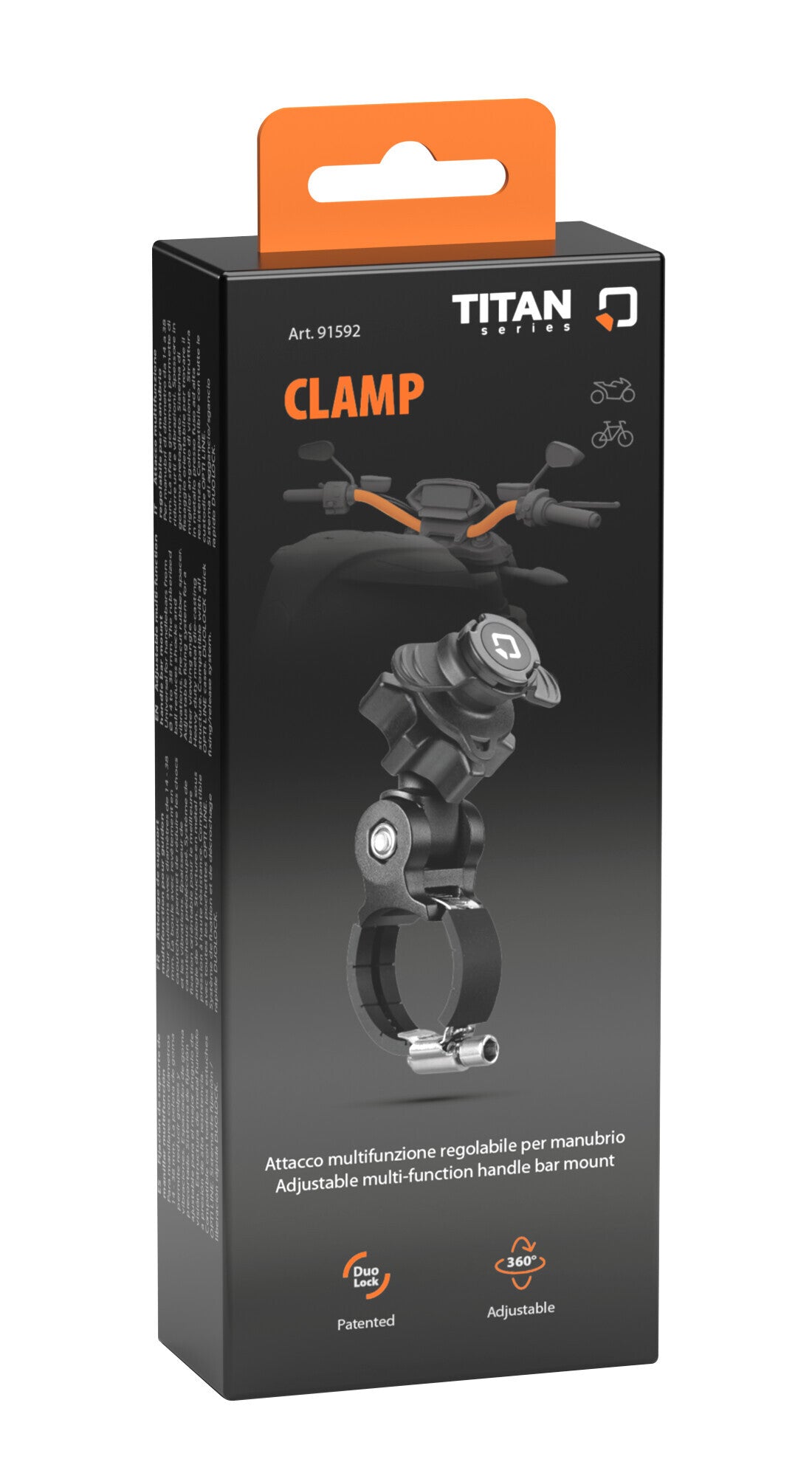 Titan Clamp, attacco multifunzione regolabile per manubrio