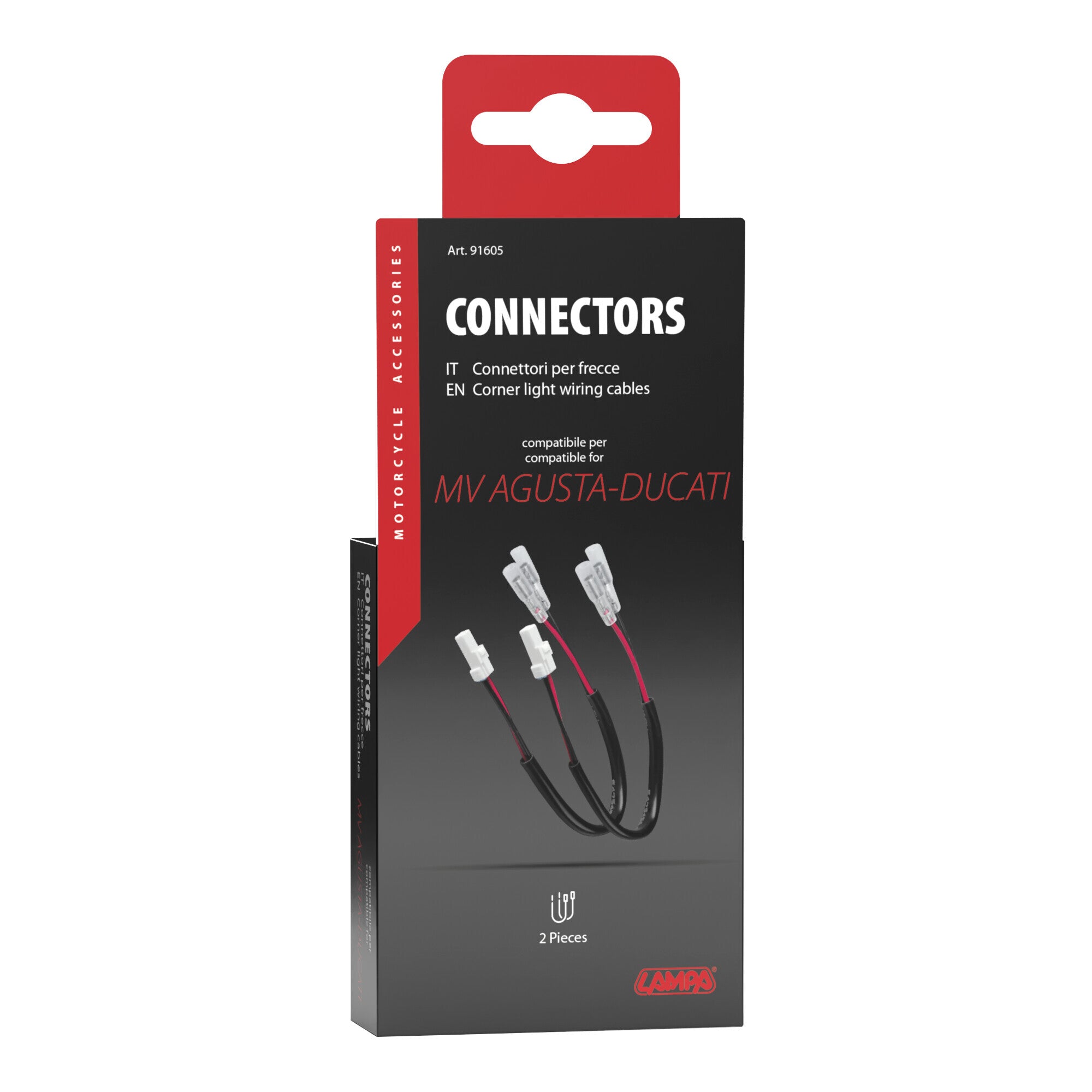Connettori per indicatori di direzione, 2 pz - compatibile per - MV Agusta / Ducati (type 1)