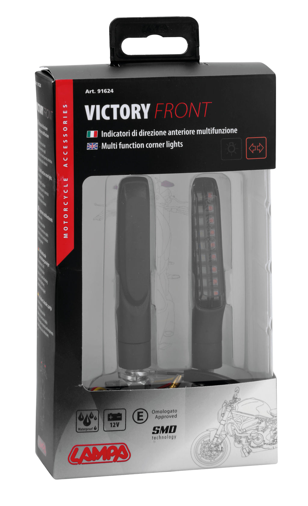 Victory Front, indicatori di direzione a led e luce di posizione anteriori - 12V LED