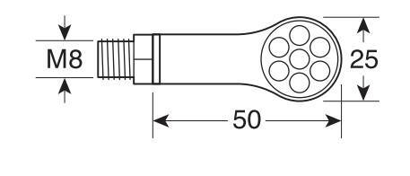 Magnifier Rear, indicatori di direzione a led e luce di posizione/stop posteriori - 12V LED