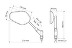 Trident, coppia specchi retrovisori
