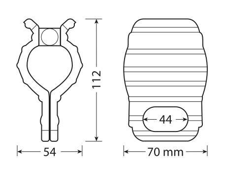 Morsetti manopole moto per nastri tensori, 2 pz