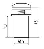 Screen Fit-Kits, kit dadi gommati con viti e rondelle (5 MA) - 10 pz - Blu