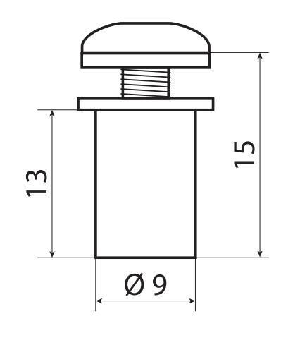 Screen Fit-Kits, kit dadi gommati con viti e rondelle (5 MA) - 10 pz - Nero