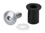 Screen Fit-Kits, kit dadi gommati con viti e rondelle (5 MA) - 10 pz - Argento