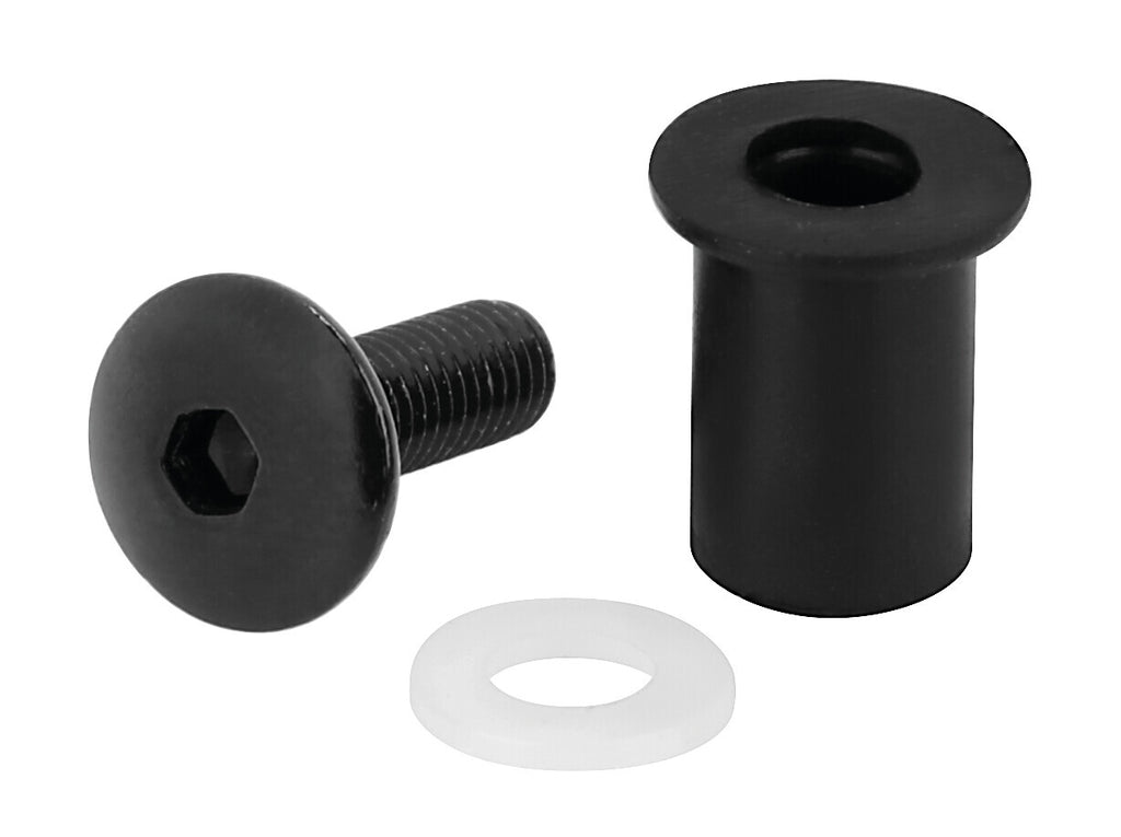 Screen Fit-Kits, kit dadi gommati con viti e rondelle (5 MA) - 10 pz - Nero