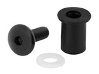 Screen Fit-Kits, kit dadi gommati con viti e rondelle (5 MA) - 10 pz - Nero
