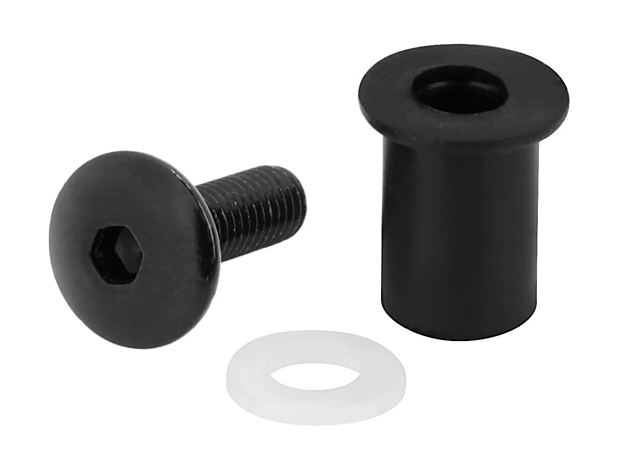 Screen Fit-Kits, kit dadi gommati con viti e rondelle (5 MA) - 10 pz - Nero