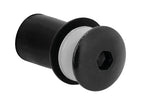 Screen Fit-Kits, kit dadi gommati con viti e rondelle (5 MA) - 10 pz - Nero
