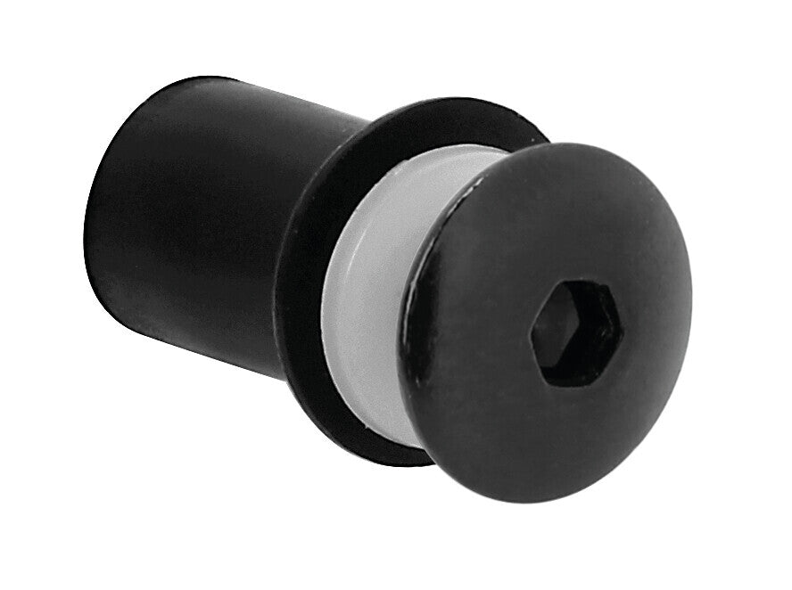 Screen Fit-Kits, kit dadi gommati con viti e rondelle (5 MA) - 10 pz - Nero