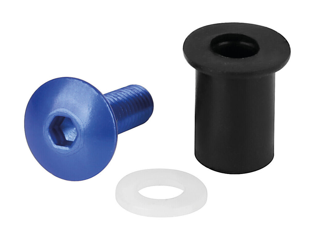 Screen Fit-Kits, kit dadi gommati con viti e rondelle (5 MA) - 10 pz - Blu