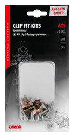 Clip Fit-Kits, kit clip di fissaggio per carene (5 MA) - 10 pz - Argento