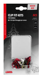 Clip Fit-Kits, kit clip di fissaggio per carene (5 MA) - 10 pz - Rosso