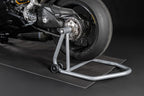 Cavalletto posteriore per moto, monobraccio sinistro