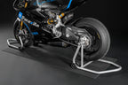 Cavalletto posteriore per moto, monobraccio sinistro