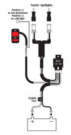 Light Wiring Kit, kit cablaggio faretti per moto, 12V