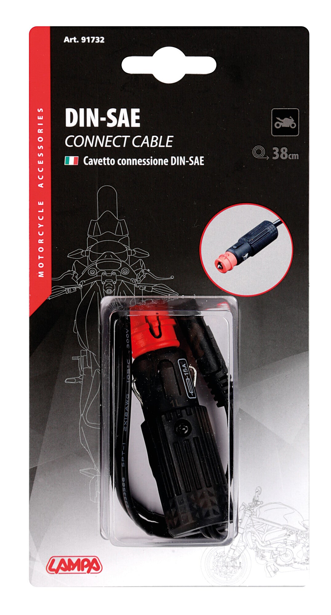 Cavetto connessione DIN-SAE - 38 cm