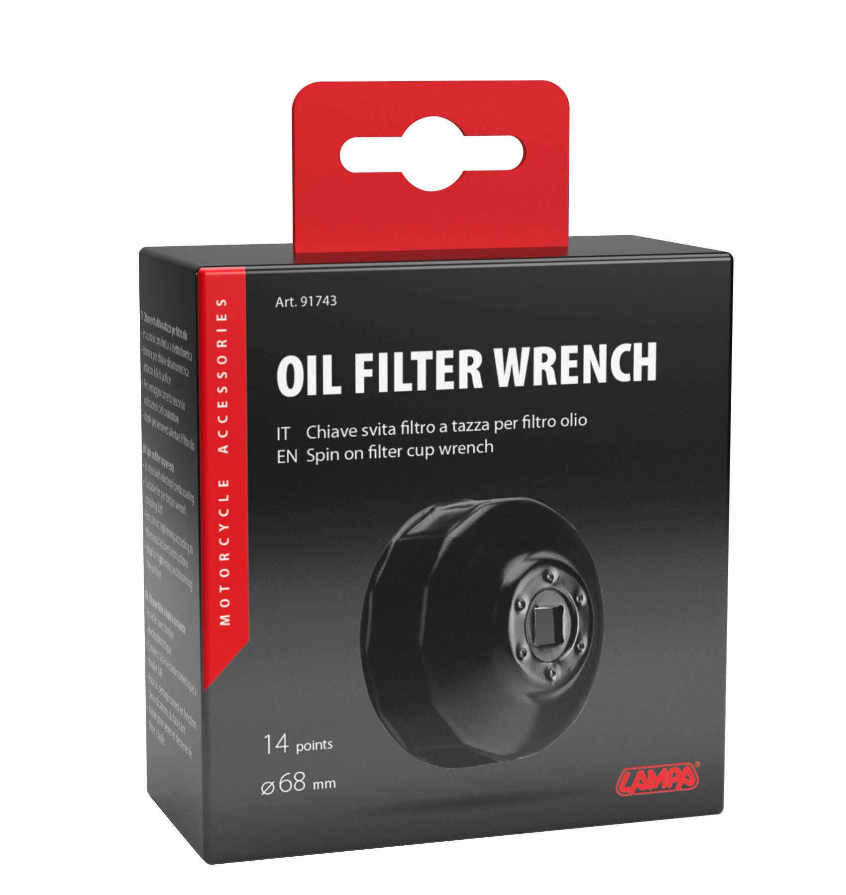 Chiave svita filtro a tazza per filtro olio per filtro Ø 68 mm con 14 lati
