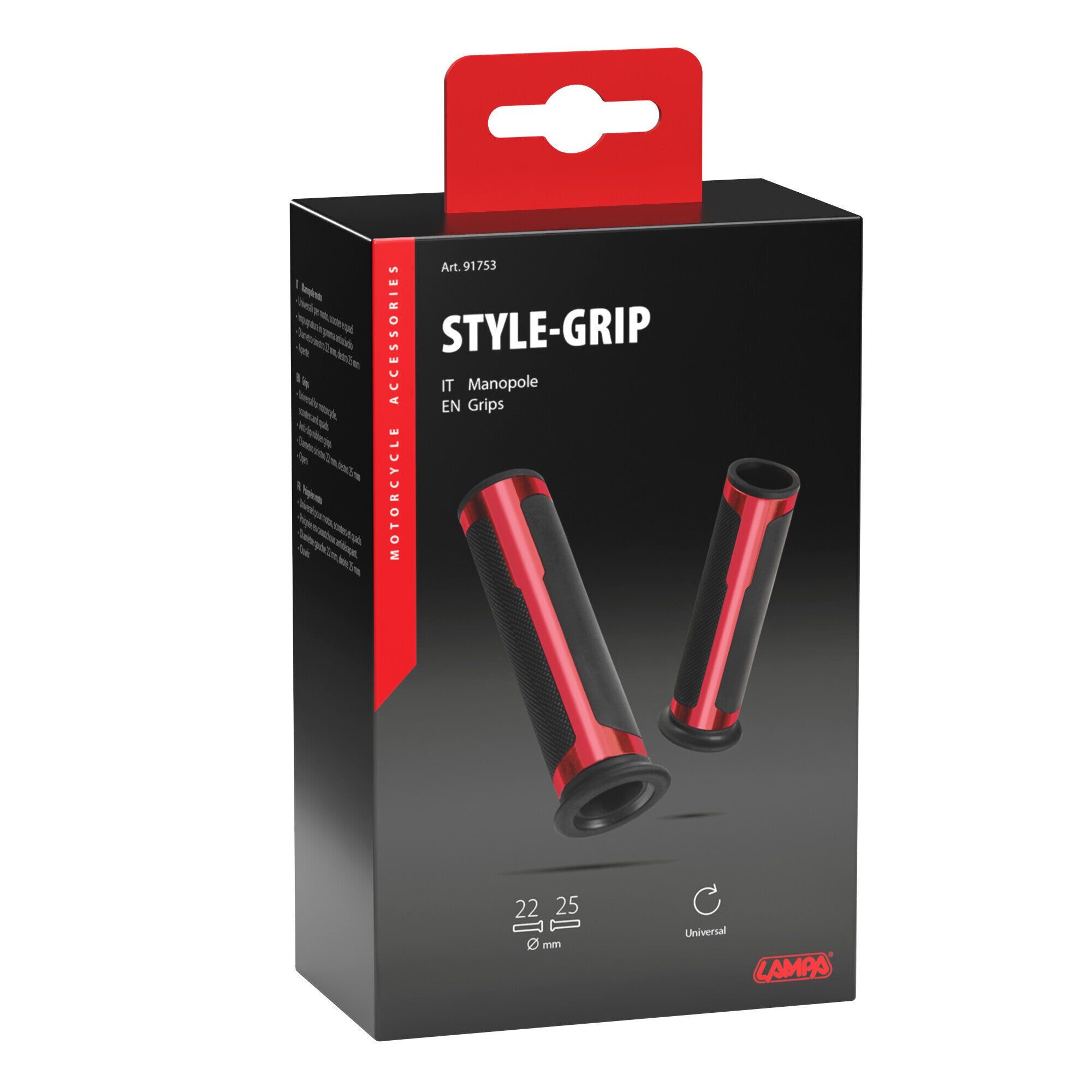 Style-Grip, manopole universali - Rosso