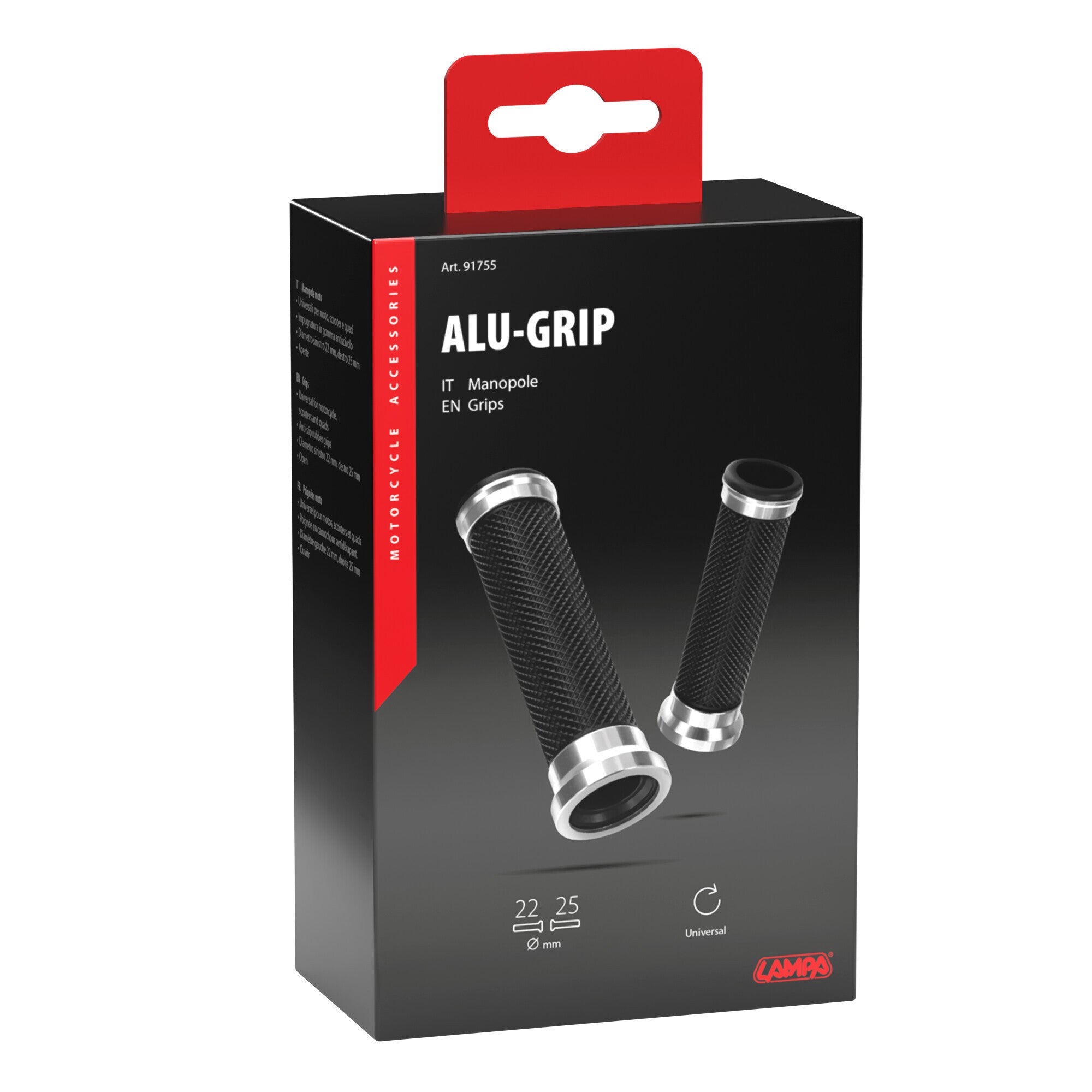 Alu-Grip, manopole universali - Argento