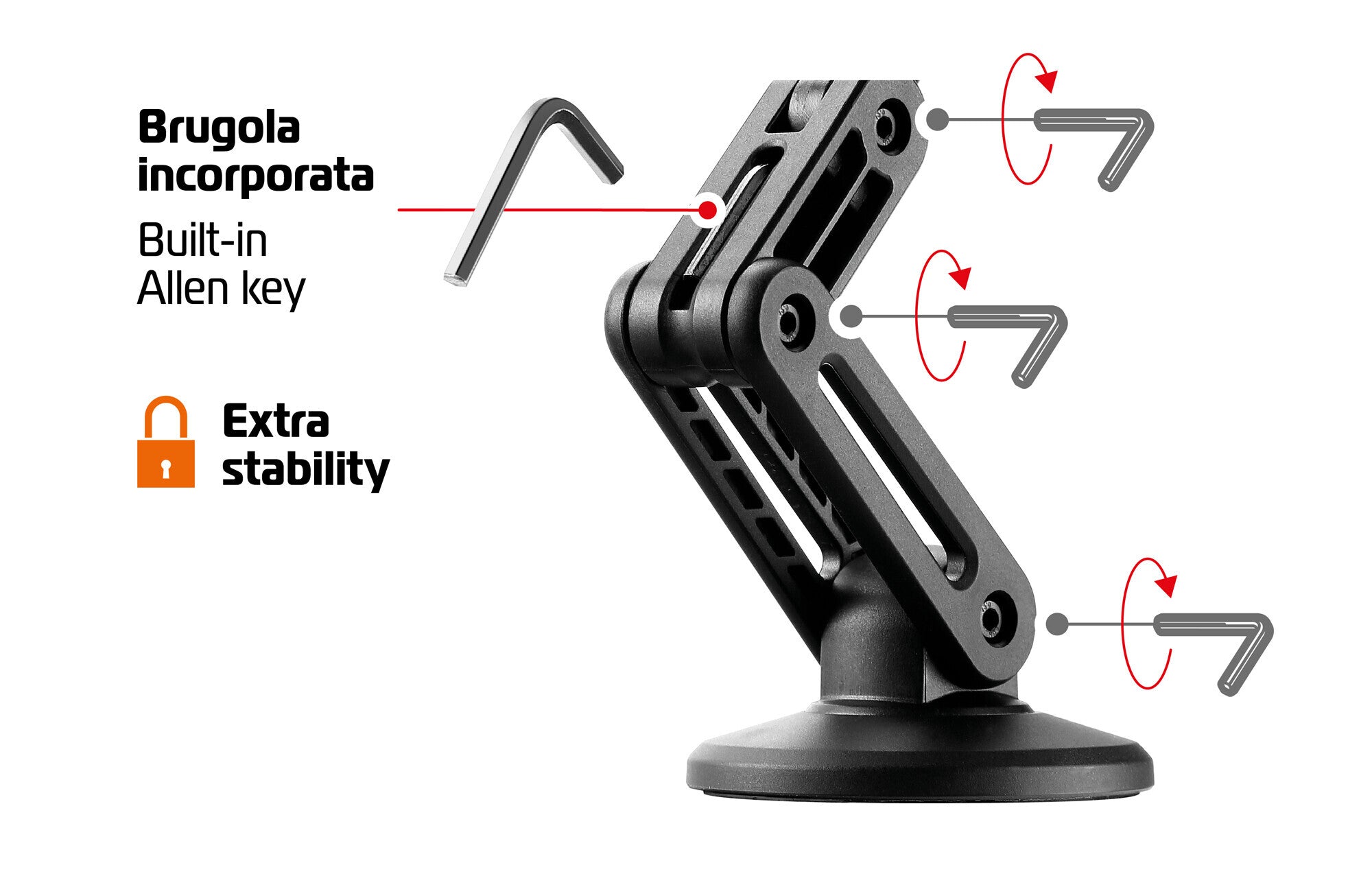 Mag Pro Fold, porta telefono magnetico con braccio orientabile e ripiegabile