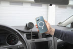 Mag Wireless Orbit, Porta telefono magnetico con ricarica wireless e attacco a ventosa adesiva
