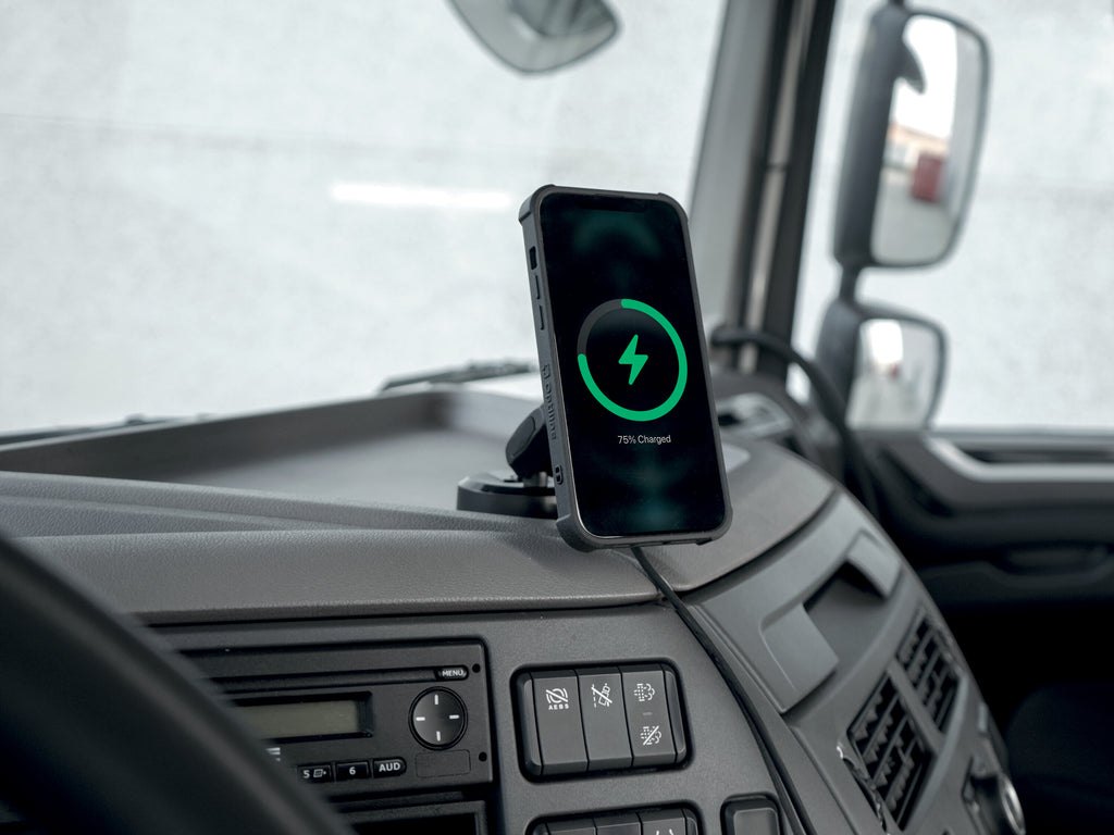 Mag Wireless Orbit, Porta telefono magnetico con ricarica wireless e attacco a ventosa adesiva