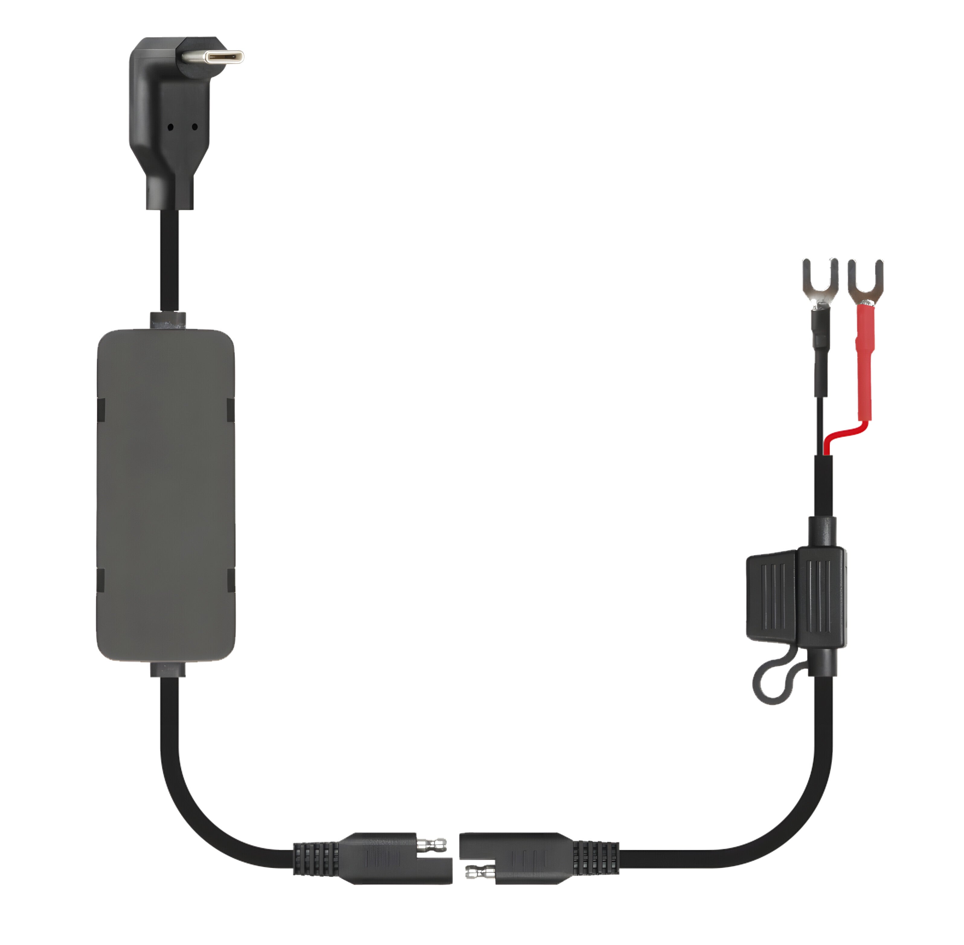 Power C 90° - Cavo di ricarica USB C, collegamento diretto batteria - 12/24V