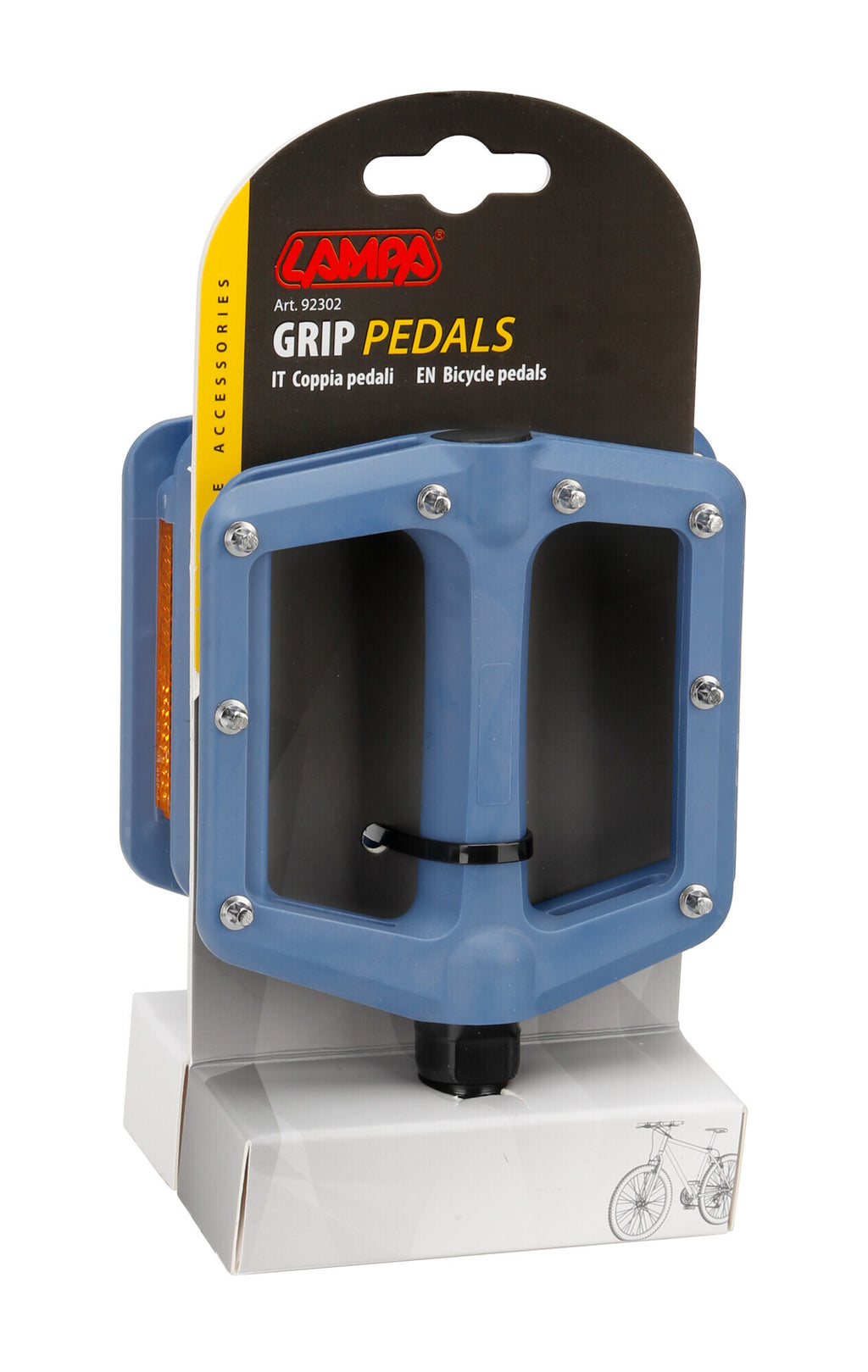 Grip, coppia pedali - Blu
